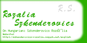 rozalia szkenderovics business card